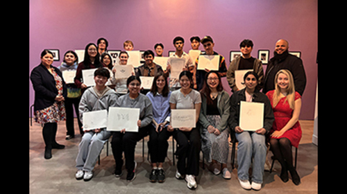 group of students sitting and standing