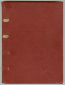 Red leather bound volume