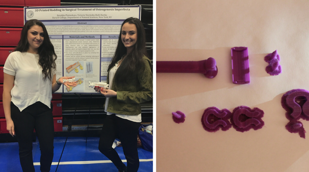 Students showcasing 3D printed project at Creative Inquiry Day