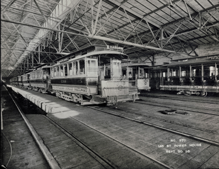 Railway cars inside Power House.